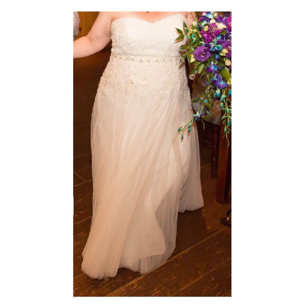David's Bridal ivory wedding dress - Picture 7 of 8
